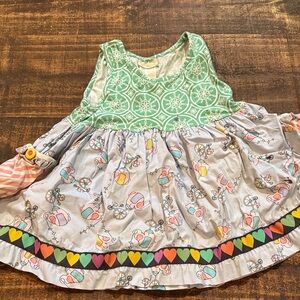 Matilda Jane Green and Gray Kids Blouse